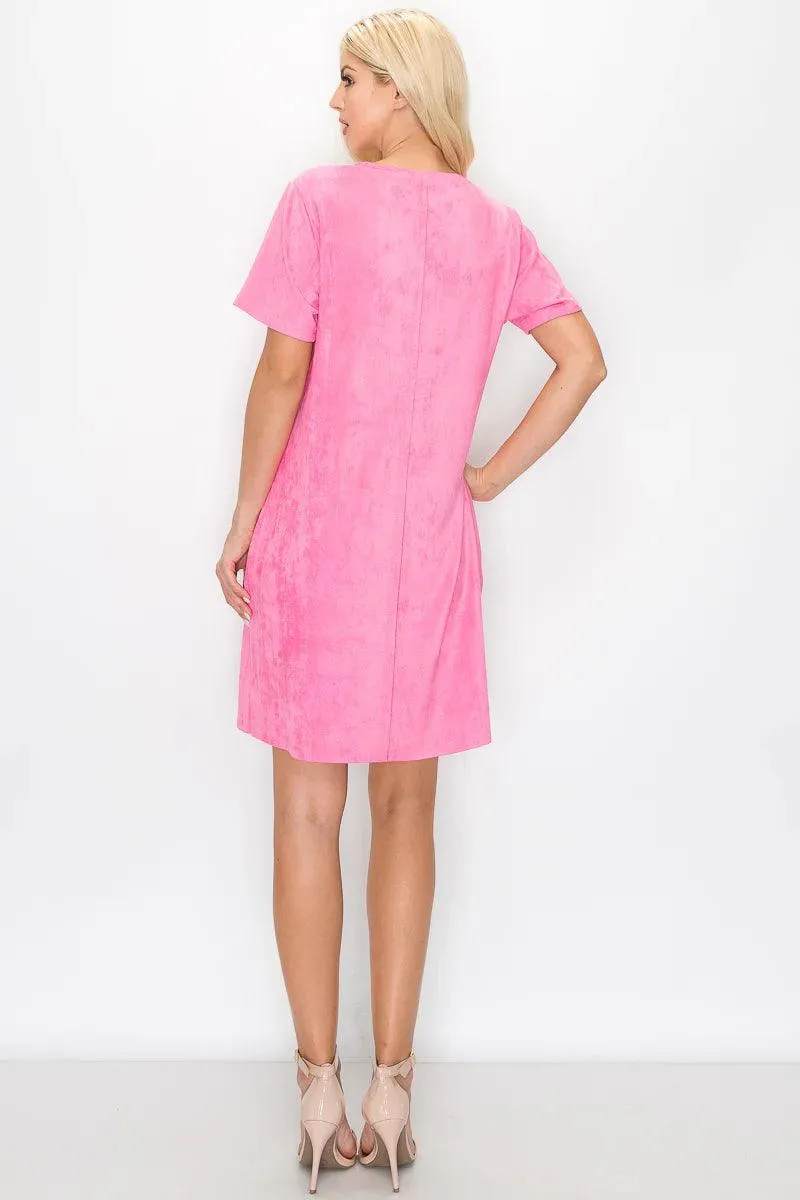 JOH WOVEN SS VNECK DRESS