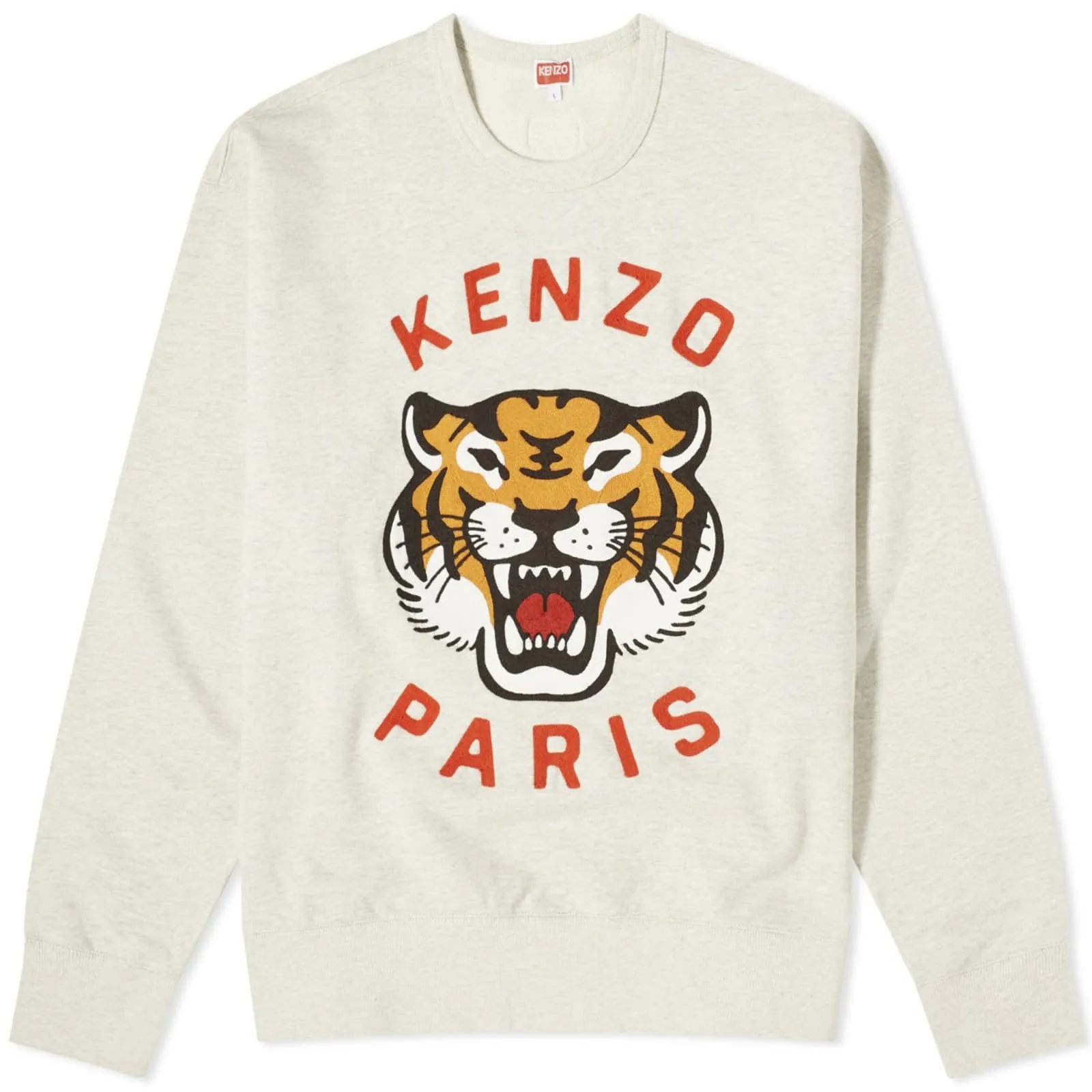 Kenzo Lucky Tiger Sweatshirt, Pale Gray